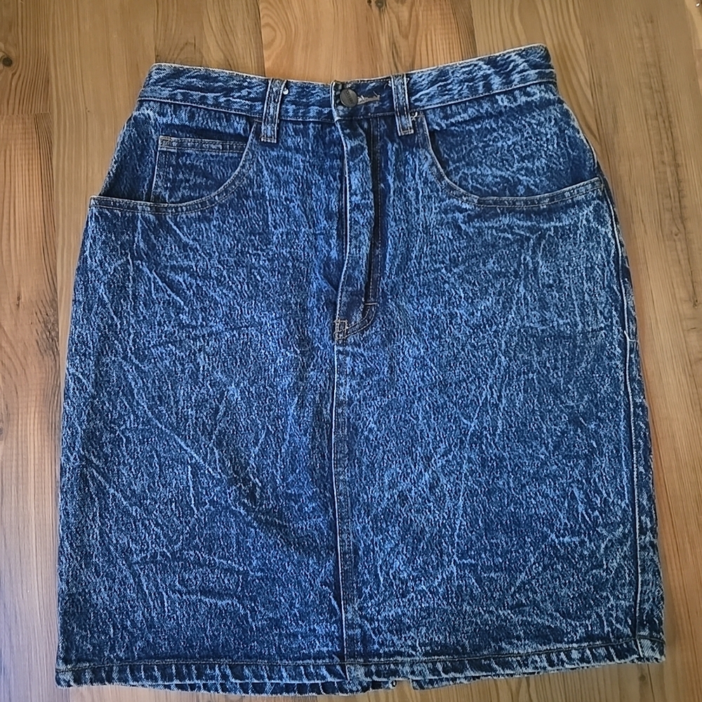 Vintage Silver Jeans Blue Denim Pencil Skirt